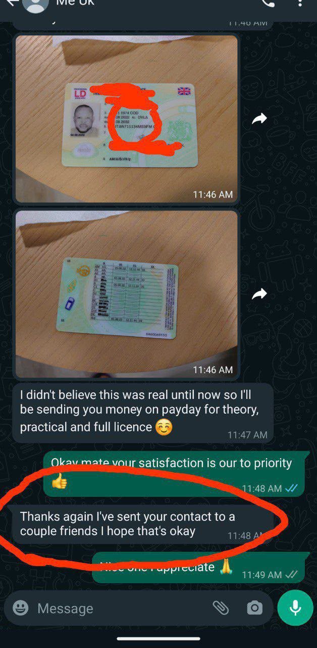 Client conversation screenshot 1